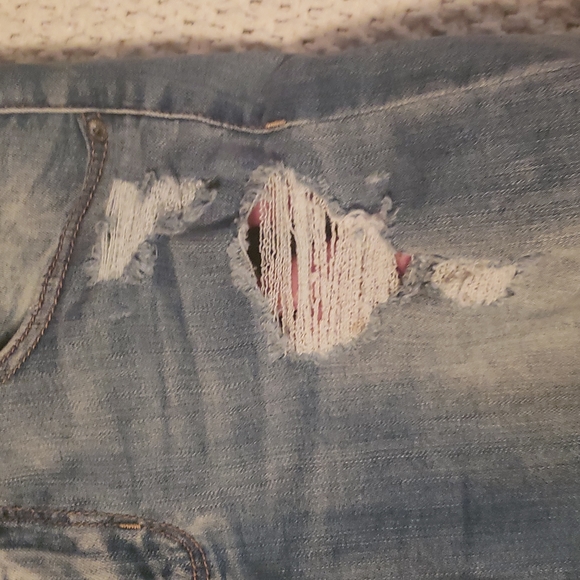 American Eagle Midi AEO Denim Cafe Shorts - Picture 4 of 12